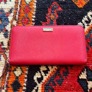Kate Spade red zip wallet
